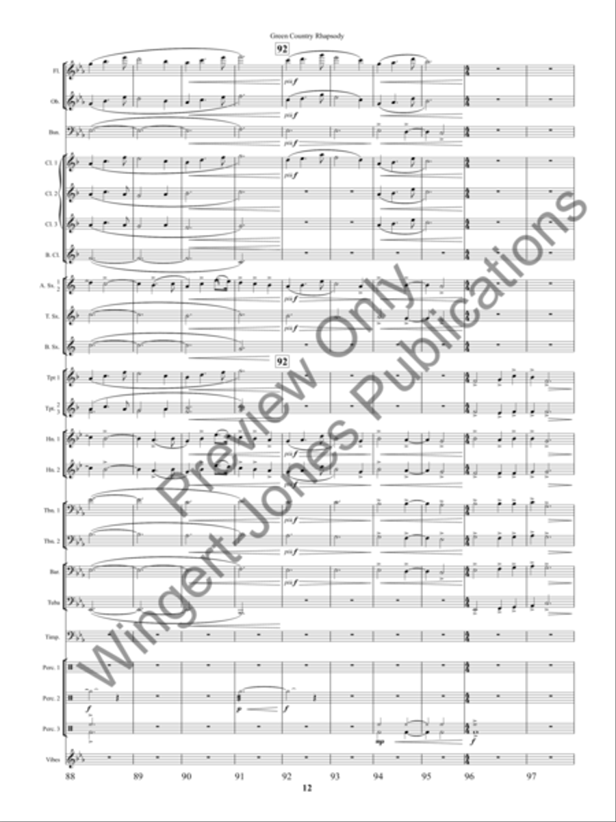 Green County Rhapsody Concert Band scores gallery preview page 15