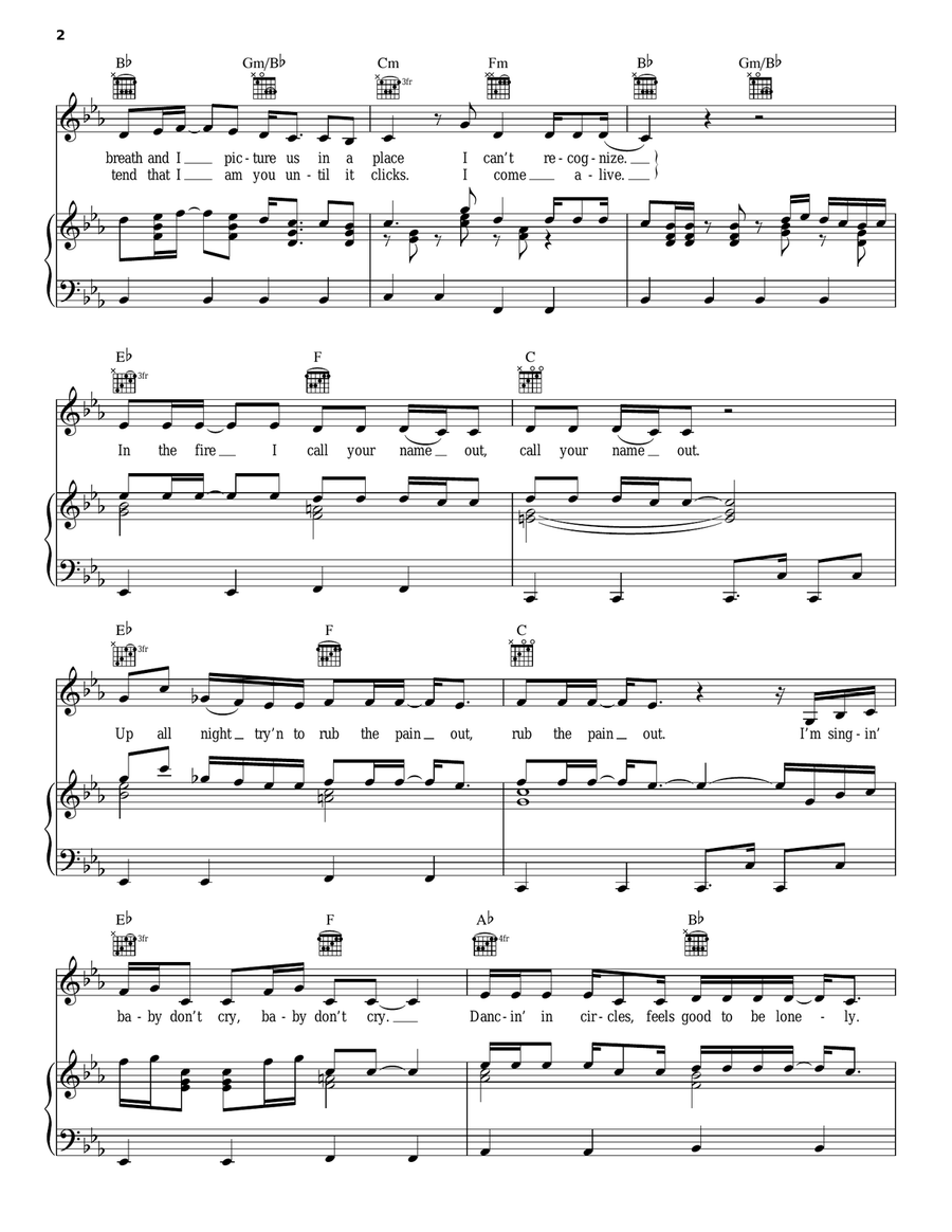 Dancin' In Circles Piano, Vocal, Guitar scores gallery preview page 2
