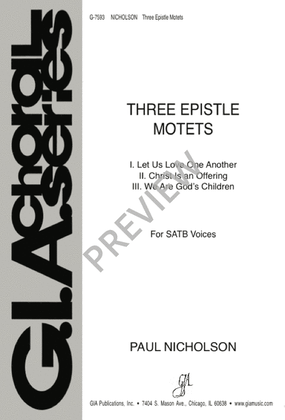 Book cover for Three Epistle Motets