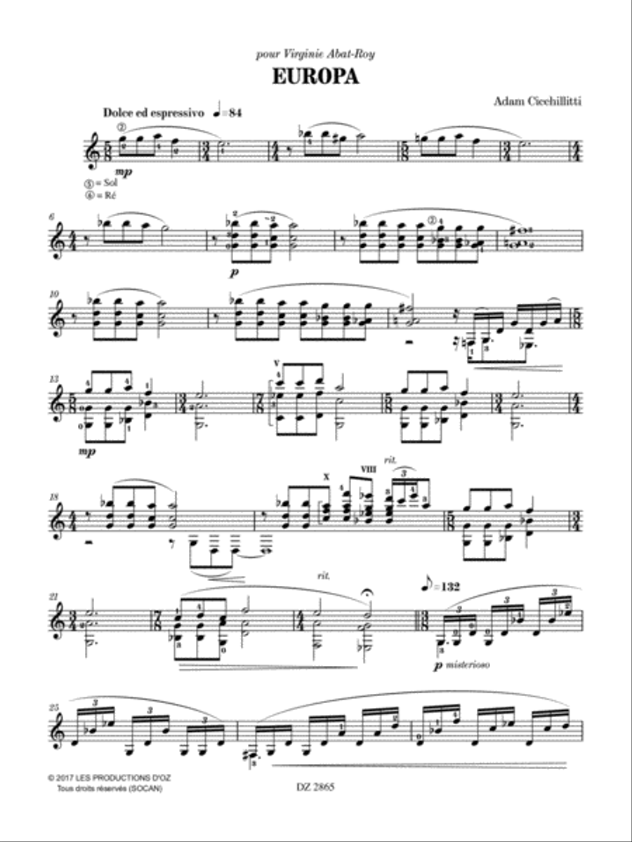 Europa Europa Classical Guitar scores gallery preview page 2