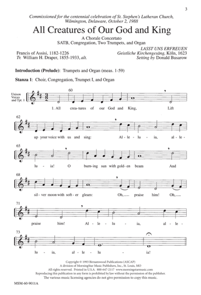 All Creatures of Our God and King (Downloadable Choral Score)