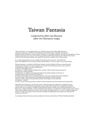 Taiwan Fantasia for Brass Quintet