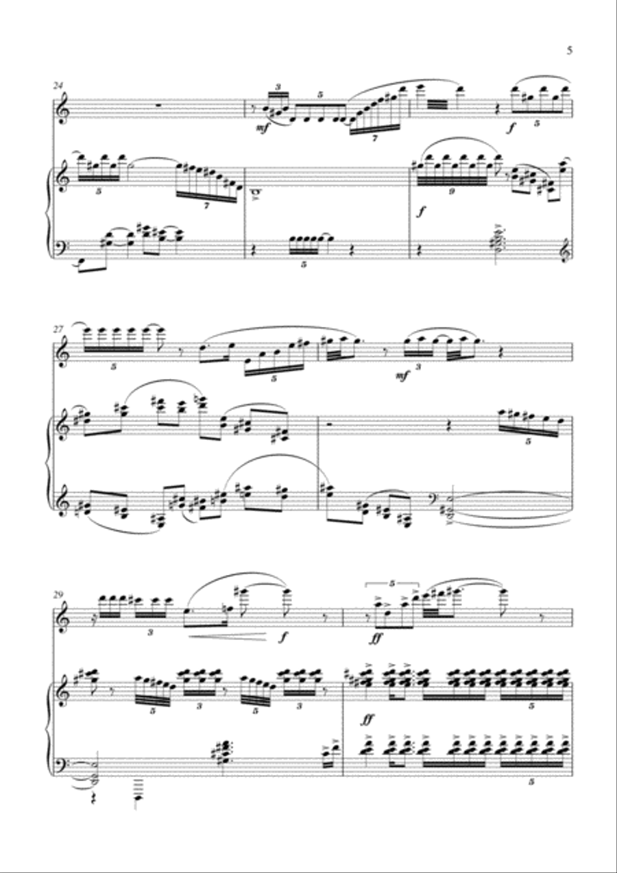 Carson Cooman: Sonata for Flute and Piano (2005) Flute Solo scores gallery preview page 5