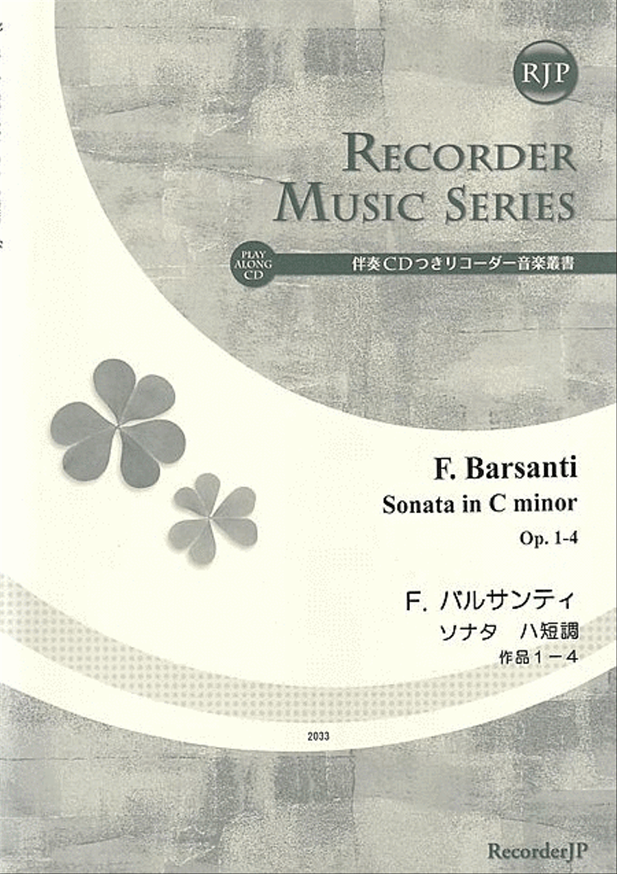 Sonata in C minor, Op. 1-4 Alto Recorder scores gallery preview page 1