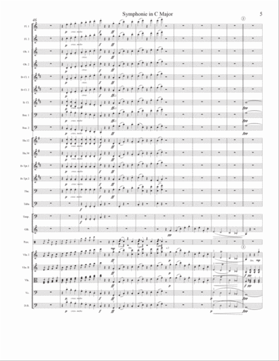 Symphonie in C, 1. Allegro Vivo Full Orchestra scores gallery preview page 5