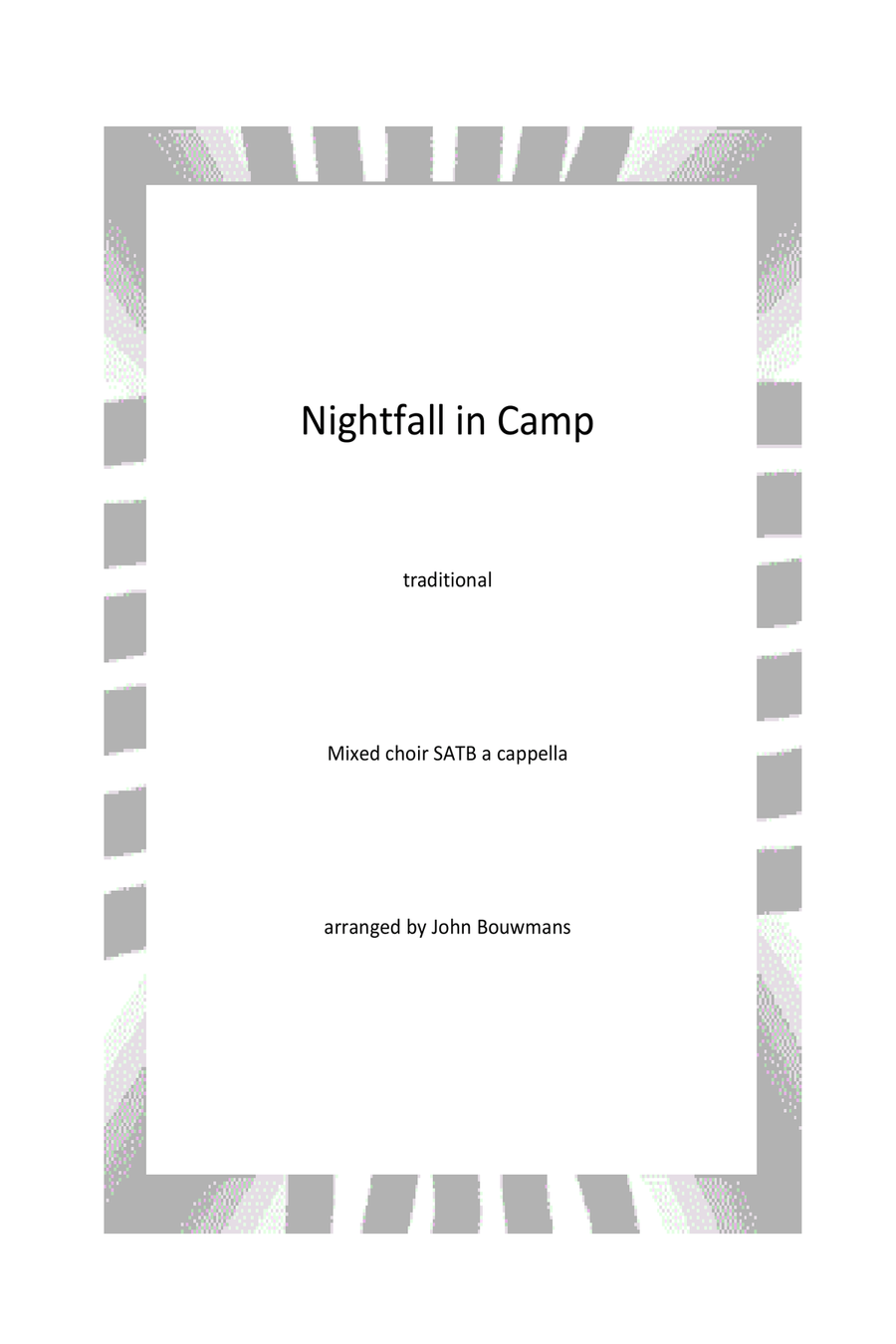 Nightfall in camp 4-Part scores gallery preview page 1