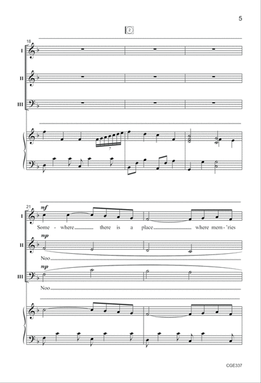 I Will Fly - Three-part Mixed 3-Part scores gallery preview page 5