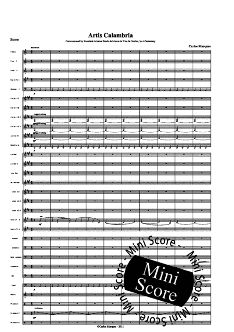 Artis Calambria Concert Band scores gallery preview page 3