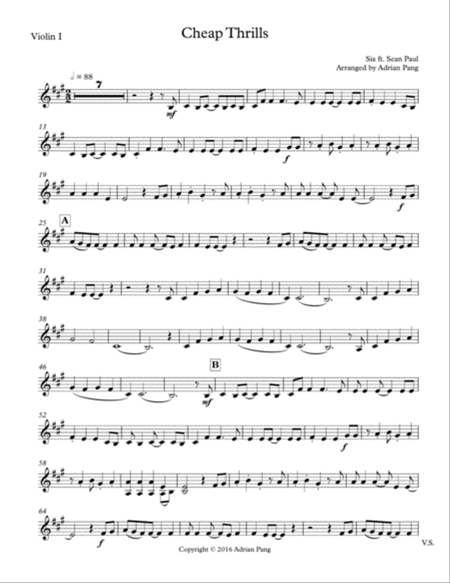Cheap Thrills Cheap Thrills String Quartet scores gallery preview page 1