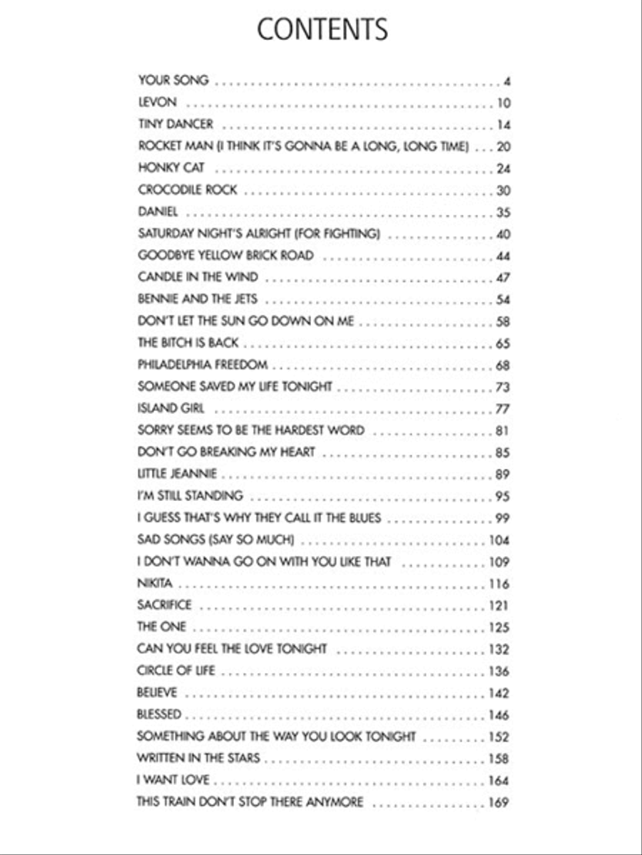 Elton John – Greatest Hits 1970-2002 Piano, Vocal, Guitar scores gallery preview page 2