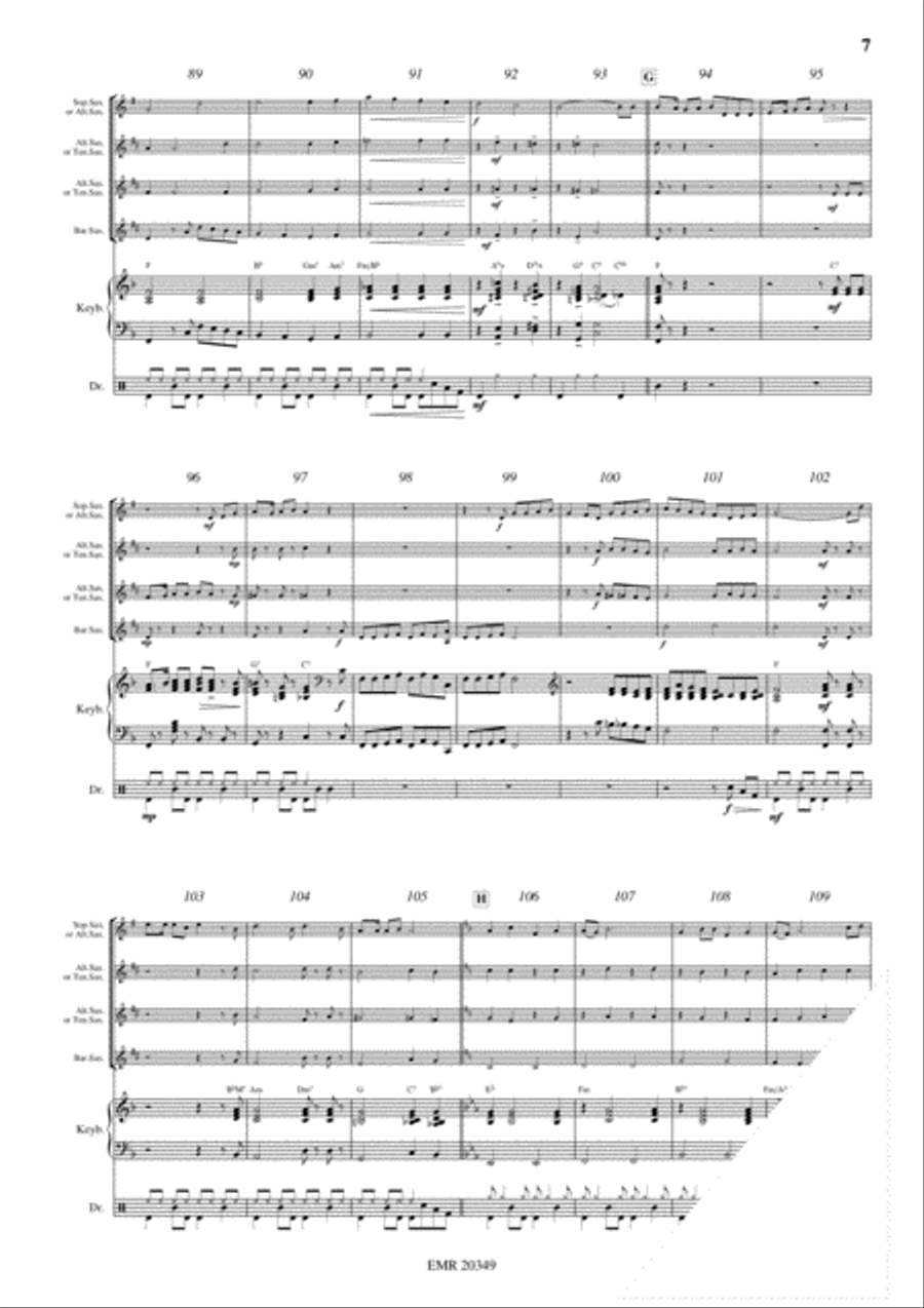 Pop Folk Suite Pop Folk Suite Saxophone Quartet scores gallery preview page 7