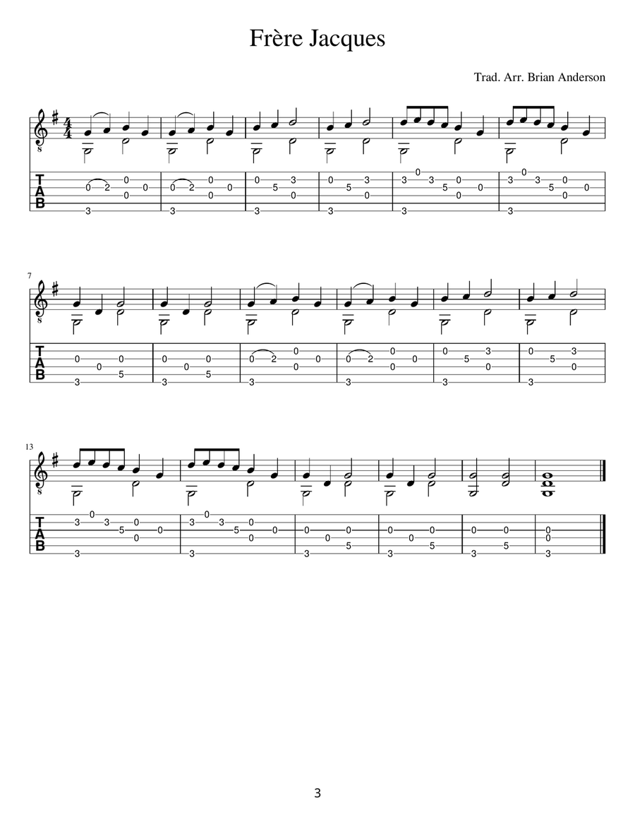 Kid's Songs for Fingerstyle Guitar Vol. 1 Acoustic Guitar scores gallery preview page 3