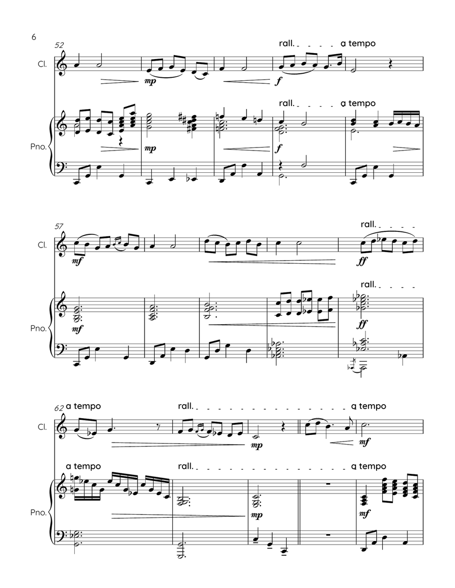 COME BACK TO SORRENTO - clarinet and piano Clarinet Solo scores gallery preview page 6