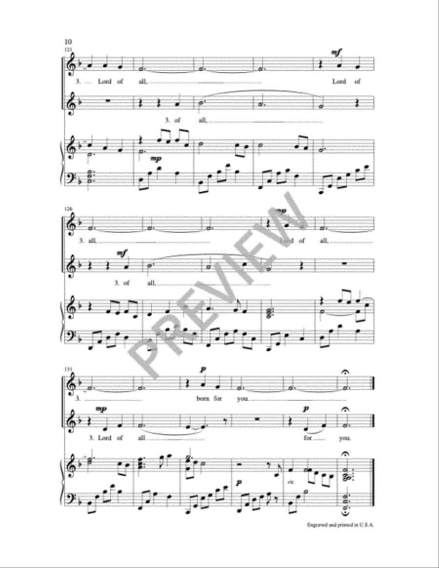 Infant Holy, Infant Lowly 2-Part scores gallery preview page 10
