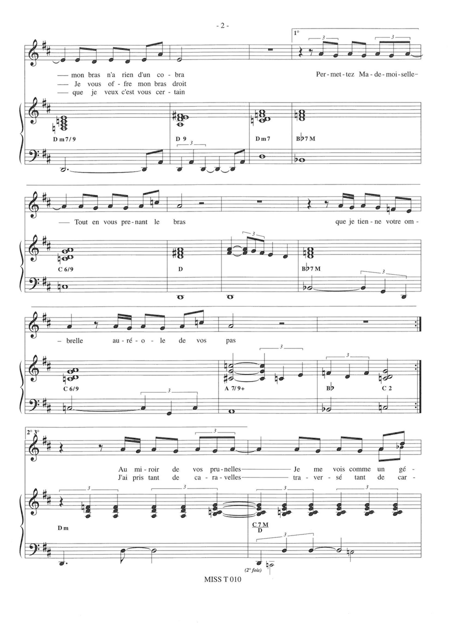Mademoiselle Maman Piano, Vocal scores gallery preview page 2