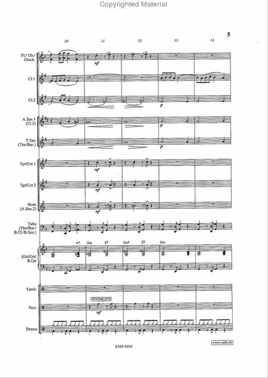Strangers In The Night Concert Band scores gallery preview page 4