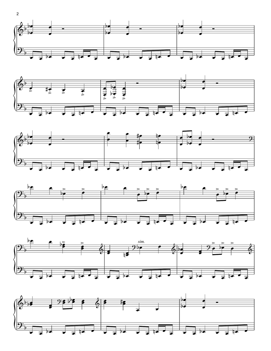 Rage Of Sparta (from God of War III) Piano Solo scores gallery preview page 2