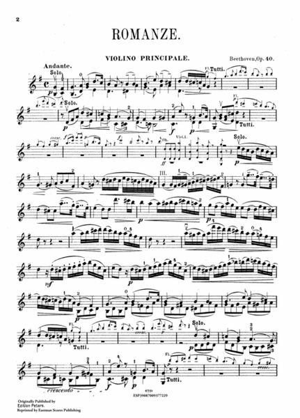 Romanze, op. 40 ; Romanze, op. 50 / Beethoven