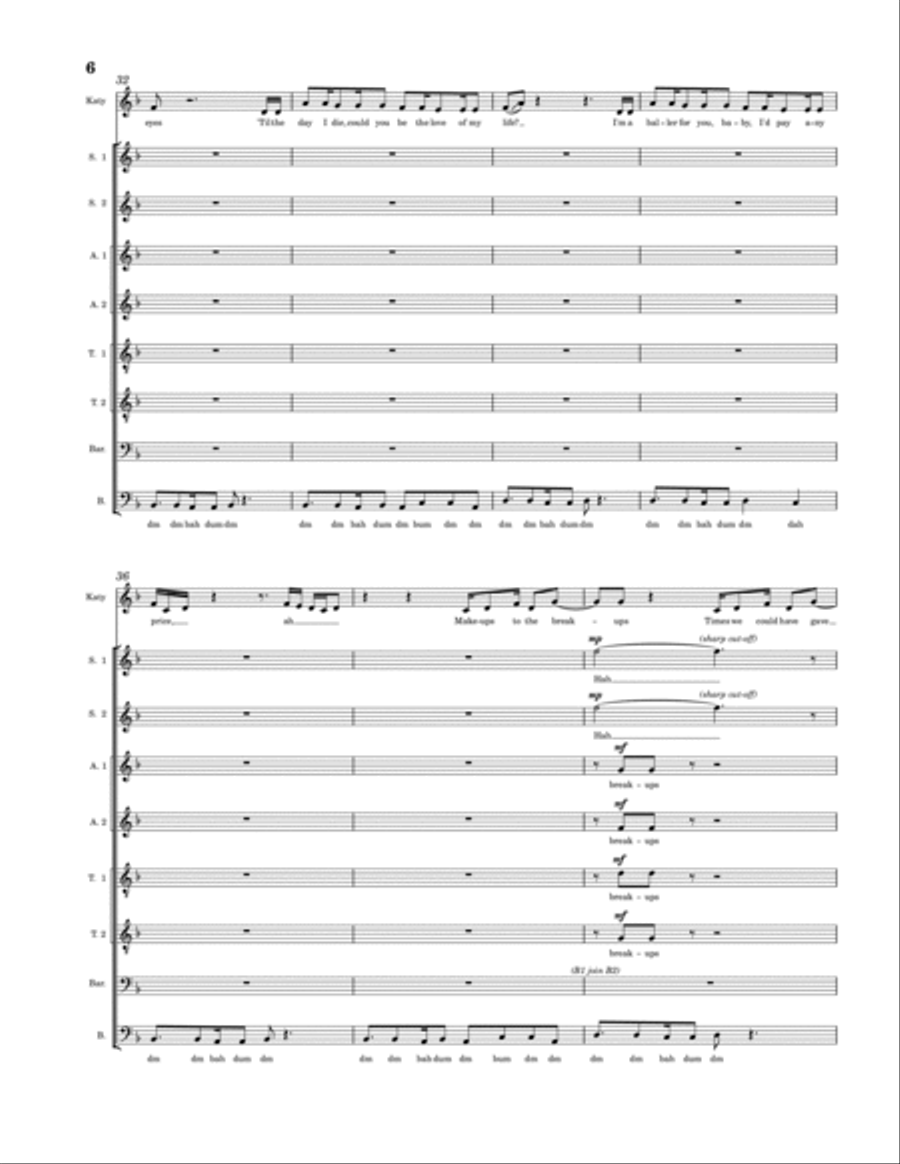 Champagne Problems 4-Part scores gallery preview page 6
