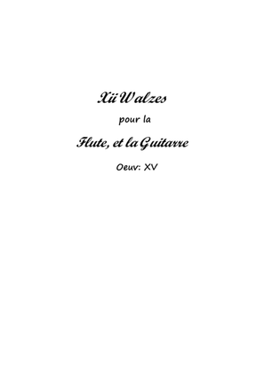Book cover for 12 Walzes for Flute and Guitar duet