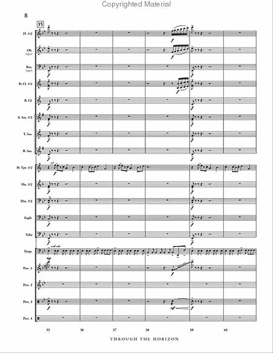 Through the Horizon Concert Band scores gallery preview page 9