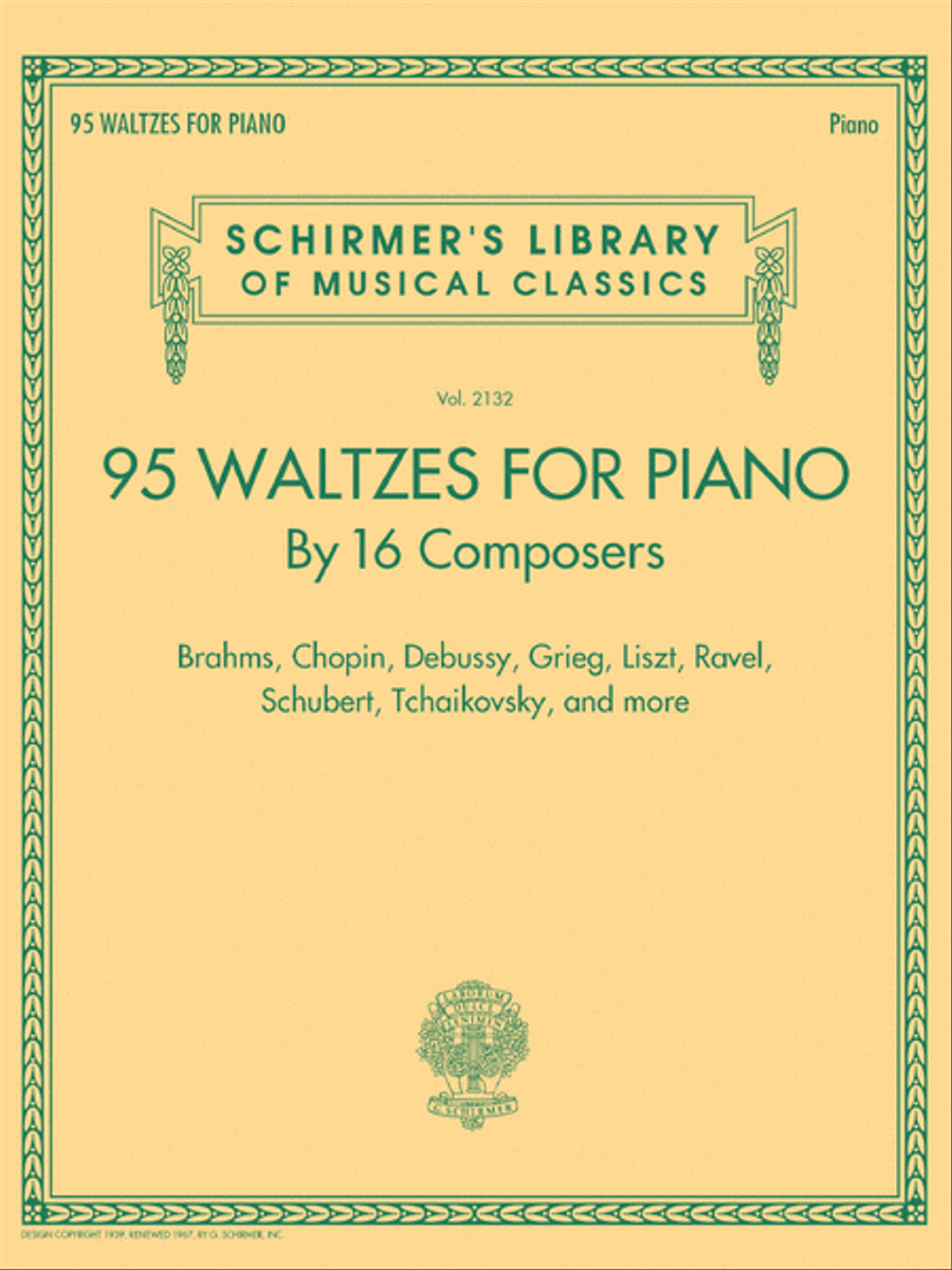95 Waltzes by 16 Composers for Piano Piano Solo scores gallery preview page 1