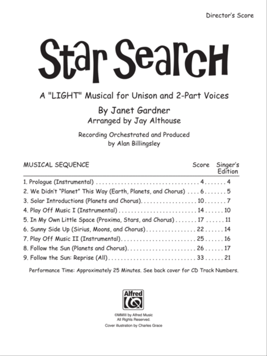 Star Search (A "Light" Musical for Unison and 2-part Voices) image number null