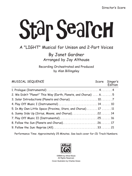 Star Search (A "Light" Musical for Unison and 2-part Voices) image number null