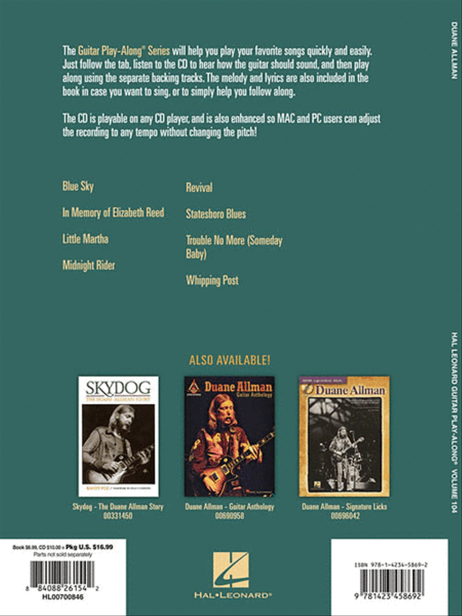 Duane Allman Duane Allman Guitar Tablature scores gallery preview page 2