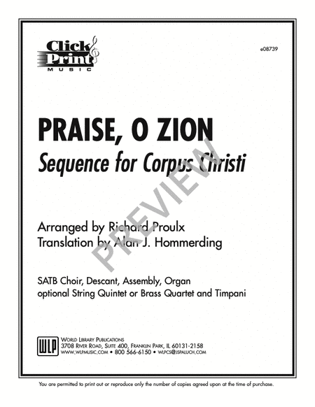 Praise O Zion