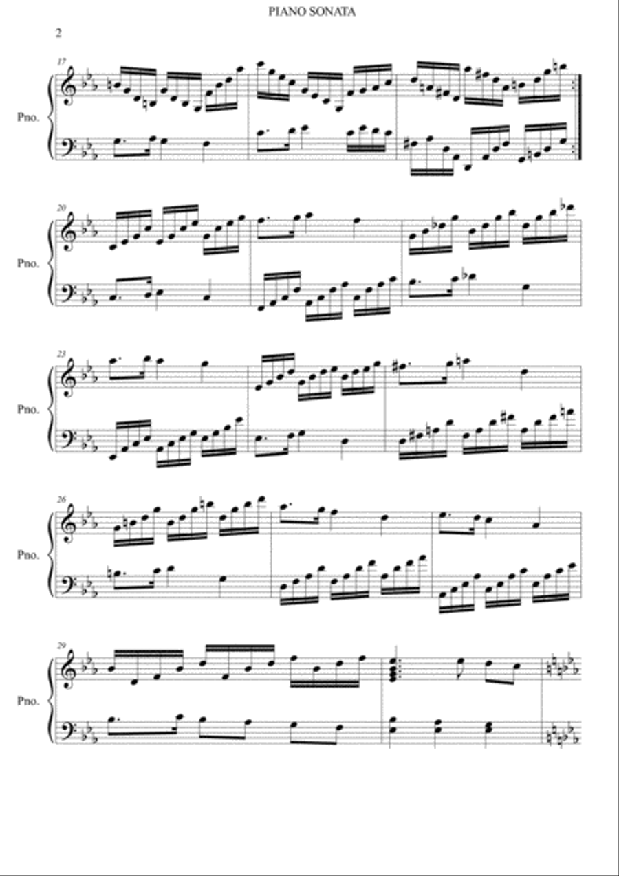 PIANO SONATA PIANO SONATA Piano Solo scores gallery preview page 2