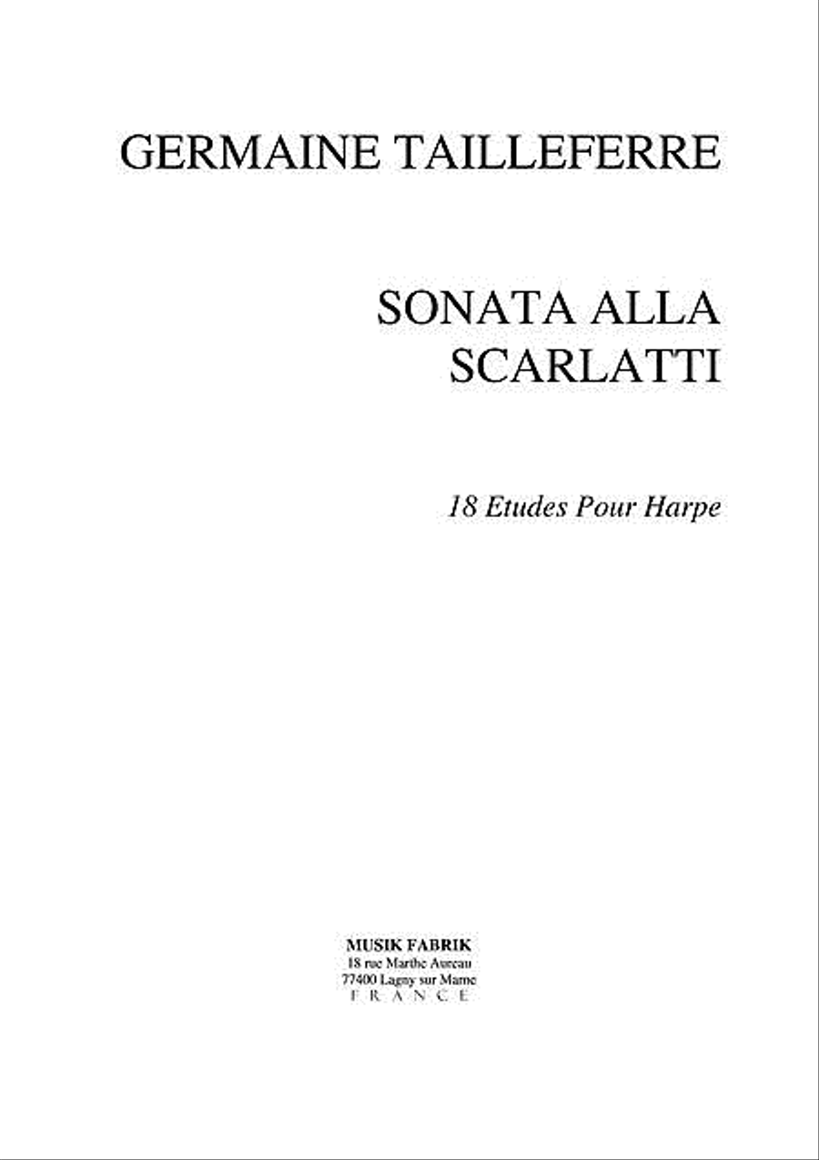 Sonata alla Scarlatti Harp scores gallery preview page 1