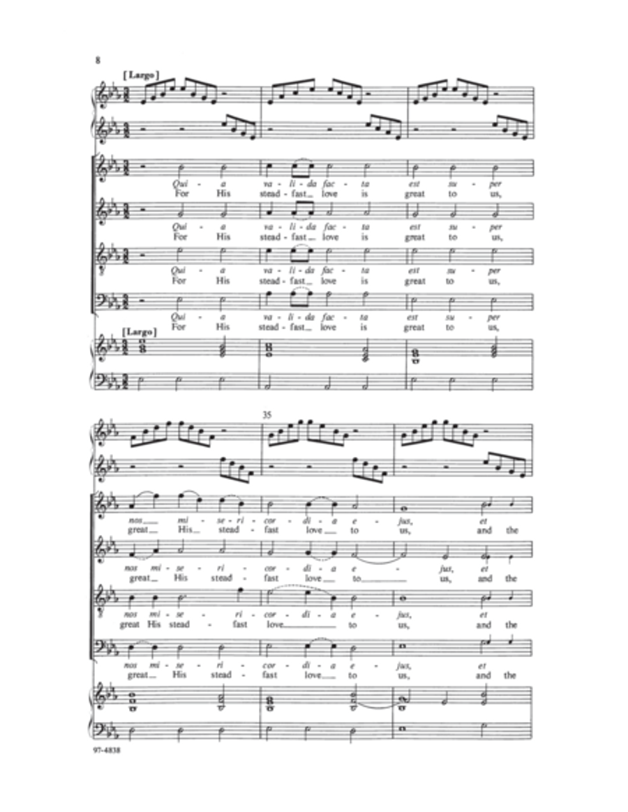 O Praise the Lord, All Ye Nations / Laudate Jehovam, Omnes Gentes / Psalm 117 4-Part scores gallery preview page 8