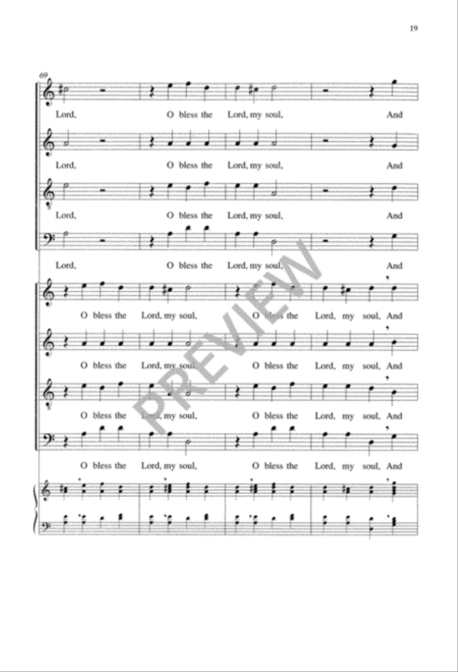 O Bless the Lord O Bless the Lord 4-Part scores gallery preview page 20