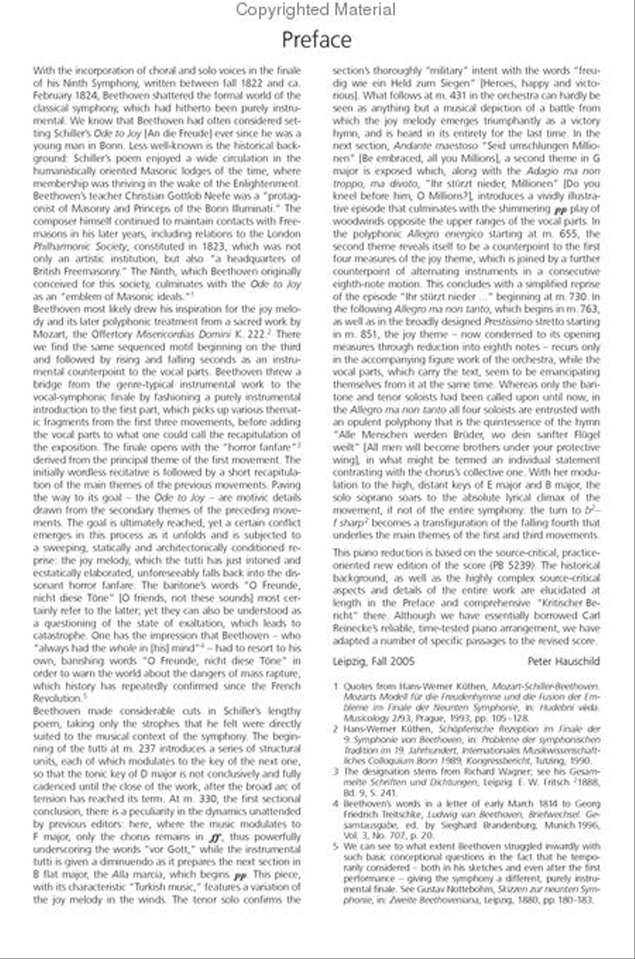 Symphony No. 9 in D minor Op. 125 4-Part scores gallery preview page 4
