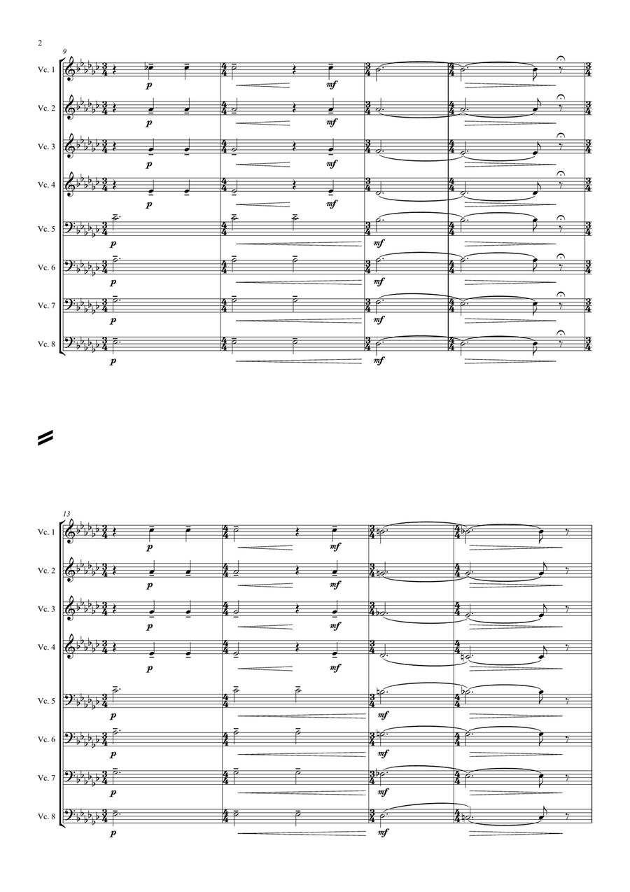 One Lord One Hope arranged for Cello Ensemble Cello scores gallery preview page 6
