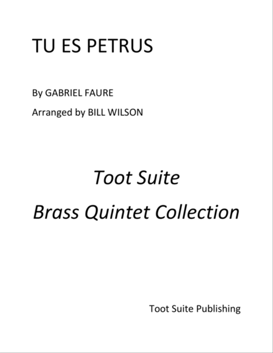 Tu es Petrus Brass Quintet scores gallery preview page 1