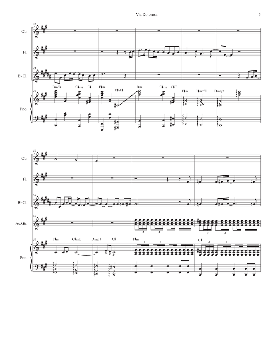 Via Dolorosa Woodwind Duet scores gallery preview page 5