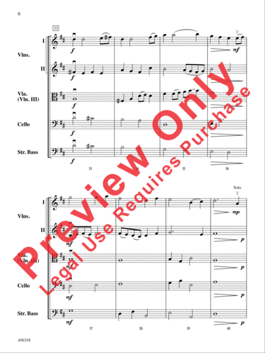 Away in a Manger Away in a Manger String Orchestra scores gallery preview page 6