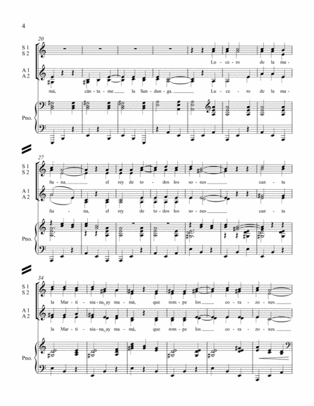 Three Mexican Folk Songs (Downloadable Piano/Choral Score)