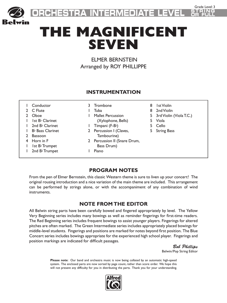 The Magnificent Seven: Score