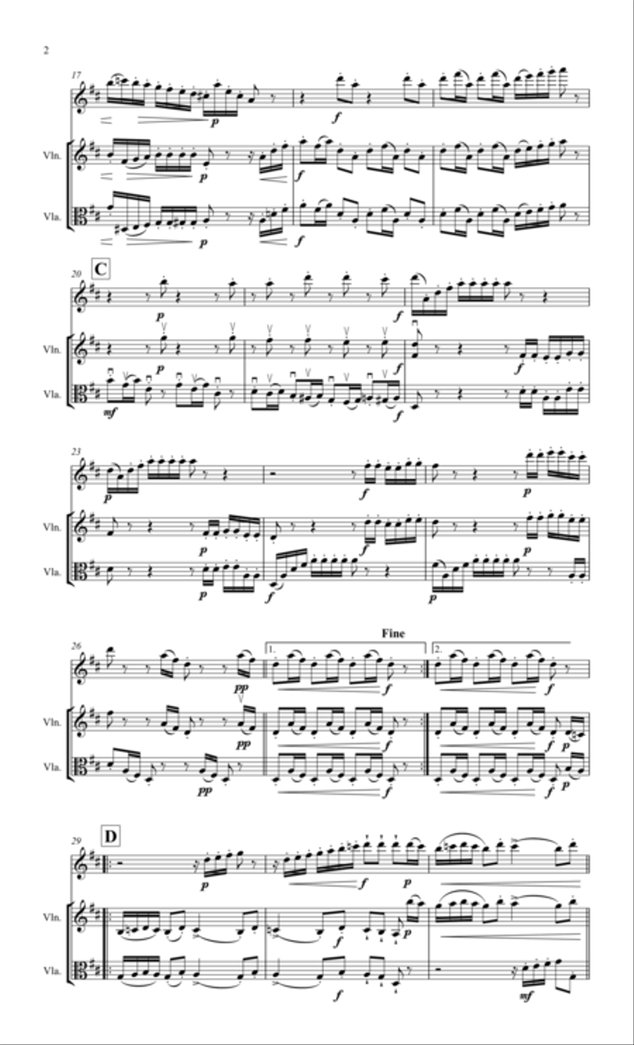 Beethoven Trio for flute, violin and viola Small Ensemble scores gallery preview page 3