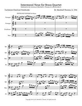 Intermezzi Neue for Brass Quartet