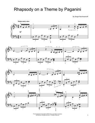 Rhapsody On A Theme Of Paganini, Variation XVIII