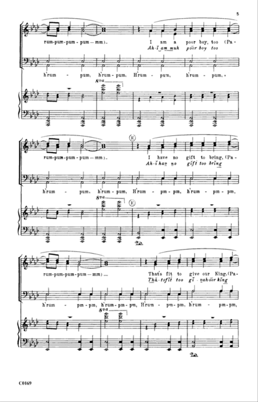 The Little Drummer Boy TTBB scores gallery preview page 4