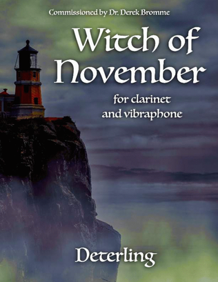 Book cover for Witch of November (for clarinet and vibraphone)