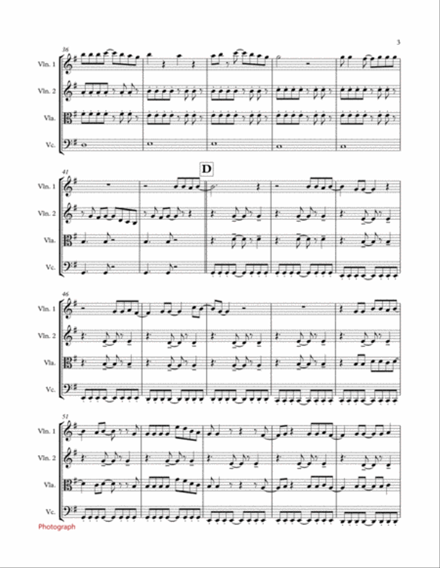 Photograph String Quartet scores gallery preview page 3