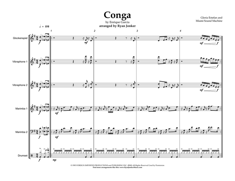 Conga Percussion Ensemble scores gallery preview page 1
