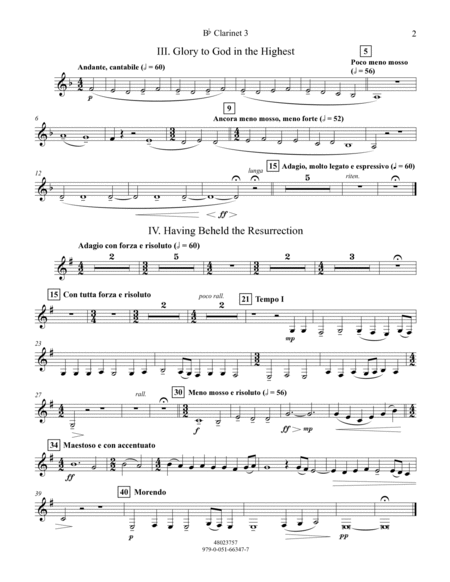 Suite from All-Night Vigil (Vespers) - Bb Clarinet 3