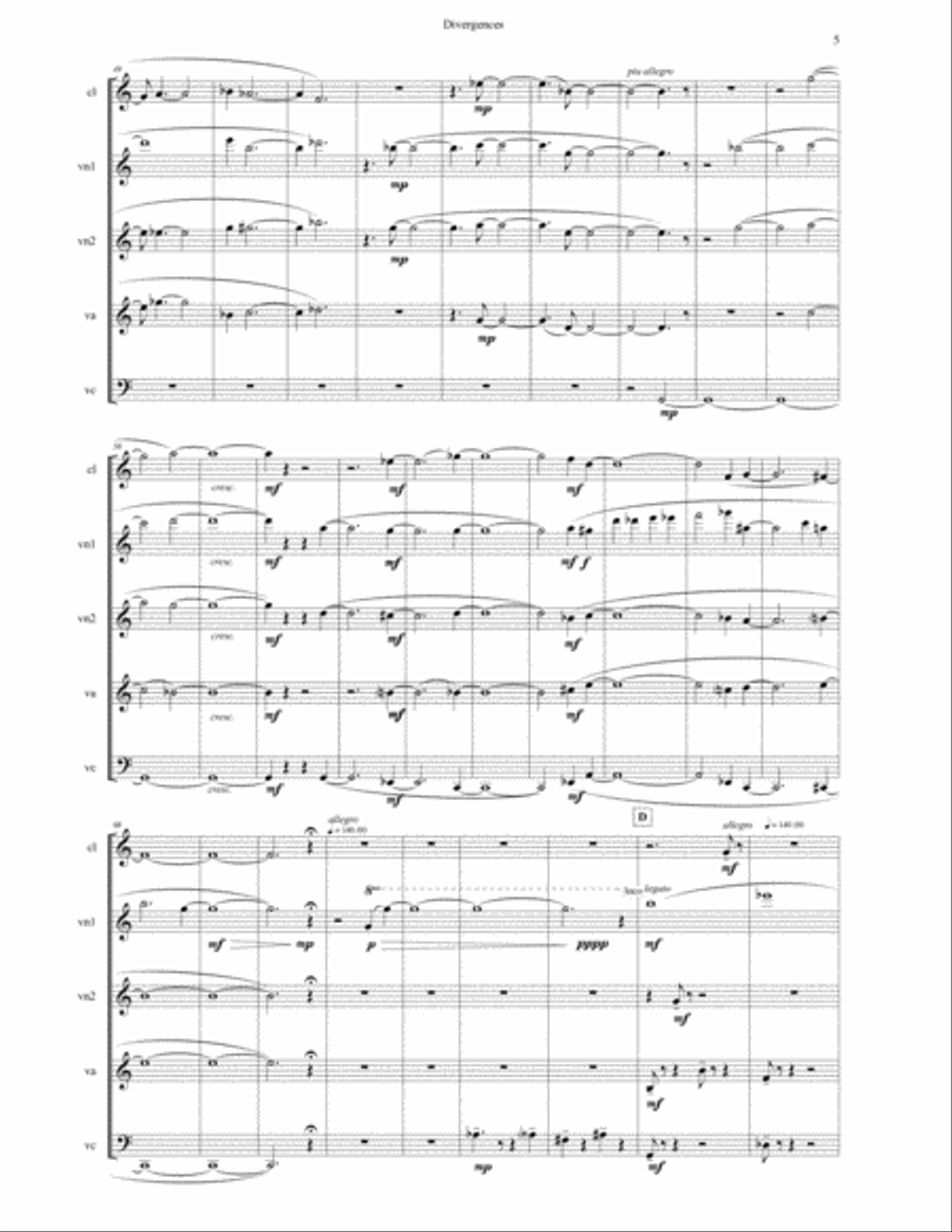 Divergences SCORE Chamber Orchestra scores gallery preview page 5